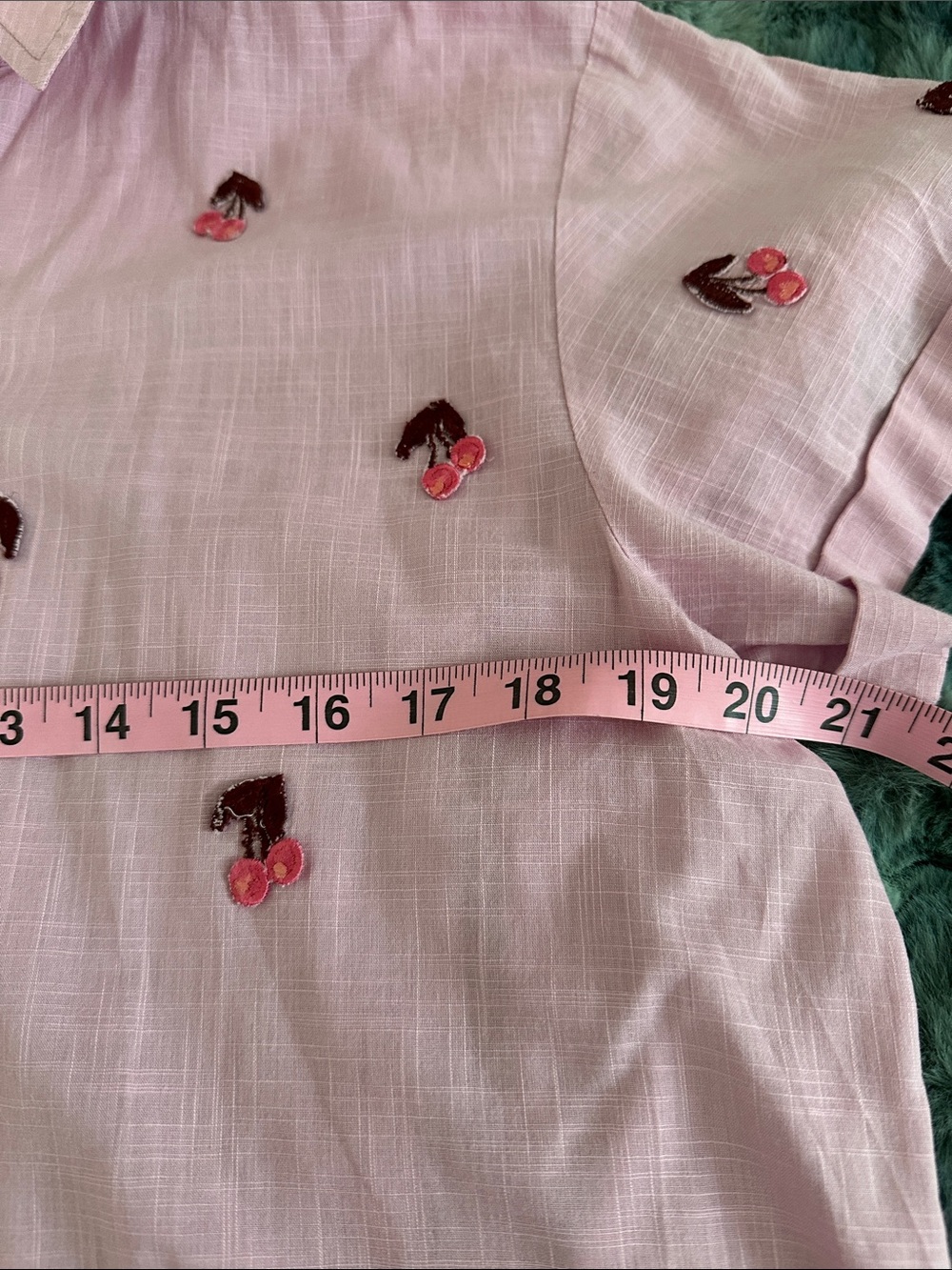 Anthropologie Maeve Cherry Surf Buttondown Shirt - Picture 7 of 9
